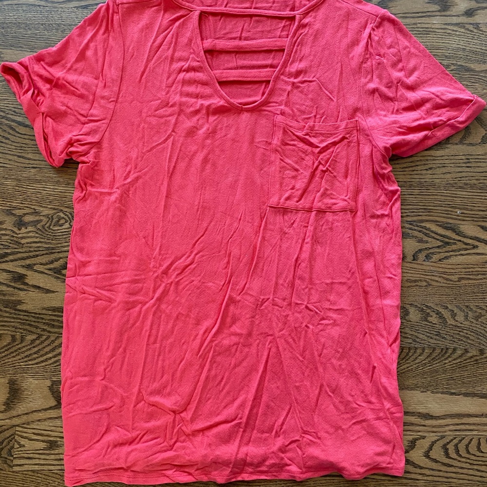 Boutique top, coral, medium